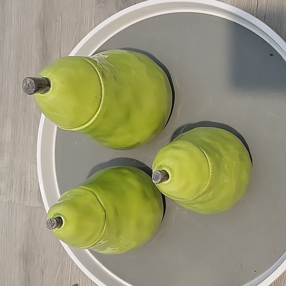 RAE DUNN By Magenta set of 3 Pear Canisters Artisan - Picture 8 of 10
